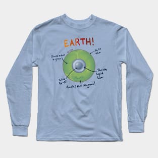 Layers of the Earth Diagram Long Sleeve T-Shirt